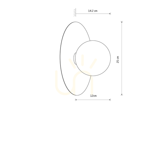 Kontrola Nástěnné svítidlo SATURN M 12438 Nowodvorski