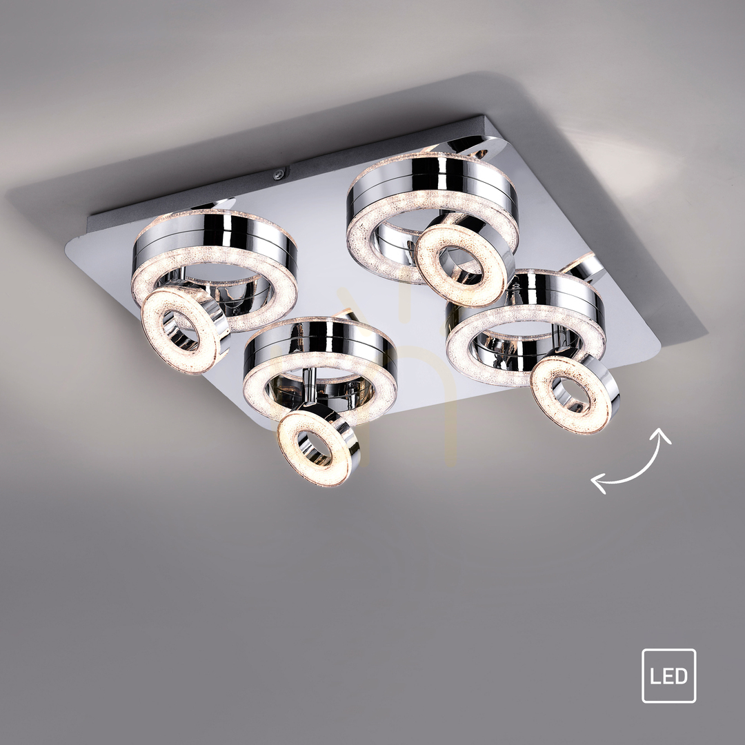 Kontrola TIM Plafond 14522-17 Chrome 8xLED TIM Plafond 14522-17 Chrome 8xLED