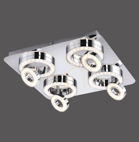 Kontrola TIM Plafond 14522-17 Chrome 8xLED