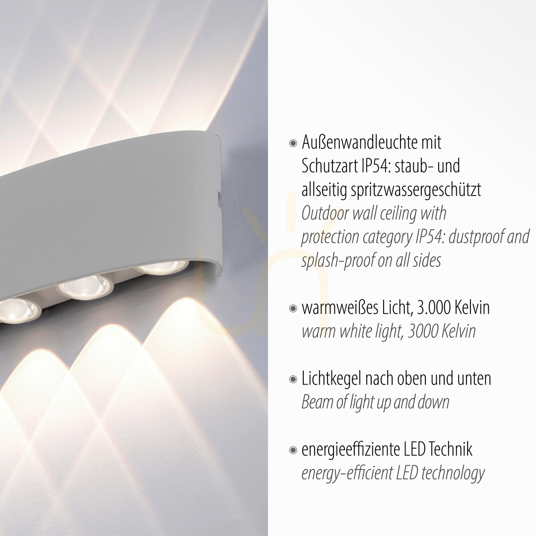 Zobrazit Nástěnné svítidlo CARLO 9489-21 Silver 10xLED Nástěnné svítidlo CARLO 9489-21 Silver 10xLED