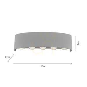 Nástěnné svítidlo CARLO 9489-21 Silver 10xLED 7 Nástěnné svítidlo CARLO 9489-21 Silver 10xLED small 7