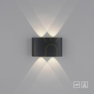 Nástěnné svítidlo CARLO 9487-13 Antracit 4xLED small 12