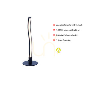 Stolní lampa WAVE 15128-18 černá 1xLED small 3