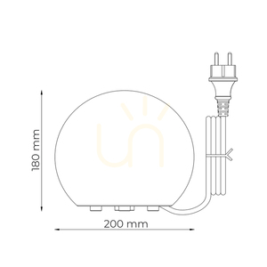 BALL MC20E Zahradní lampa bílá 1xE27 small 9
