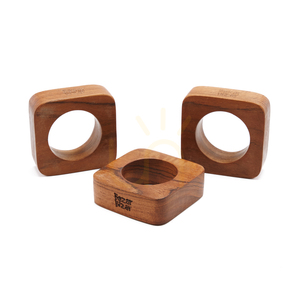 Kroužek na ubrousek Bazar Bizar teakový kořen přírodní 6x6x2 cm BASU608N small 4