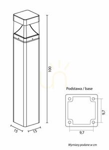SU-MA BAREL antracit LED 100 cm BKW-1000 pevný světelný sloupek 5 SU-MA BAREL antracit LED 100 cm BKW-1000 pevný světelný sloupek small 5