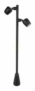 SU-MA Dublo DBL-1000 černá IP65 GU10 100 cm venkovní stojací lampa s nastavitelnými hlavami small 0
