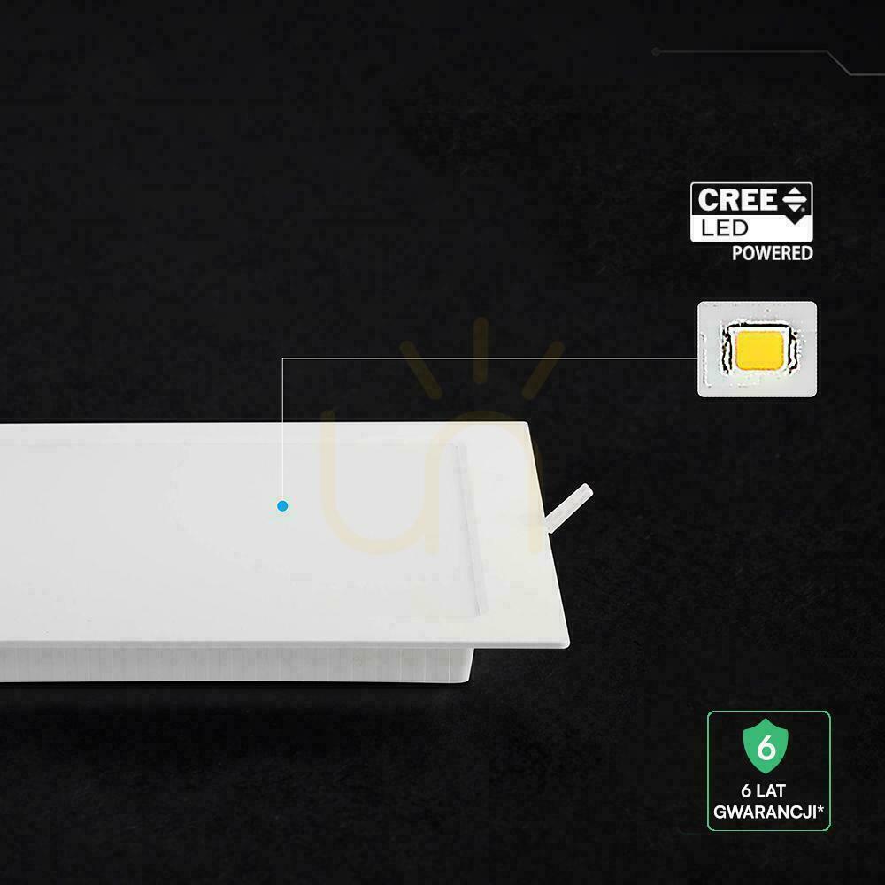 Pohled V-TAC 6W LED CREE CHIP zapuštěné stropní svítidlo čtvercové 120x120mm VT-61006CCT 630lm 6 let záruka V-TAC 6W LED CREE CHIP zapuštěné stropní svítidlo čtvercové 120x120mm VT-61006CCT 630lm 6 let záruka