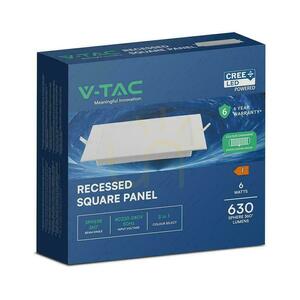 V-TAC 6W LED CREE CHIP zapuštěné stropní svítidlo čtvercové 120x120mm VT-61006CCT 630lm 6 let záruka 5 V-TAC 6W LED CREE CHIP zapuštěné stropní svítidlo čtvercové 120x120mm VT-61006CCT 630lm 6 let záruka small 5