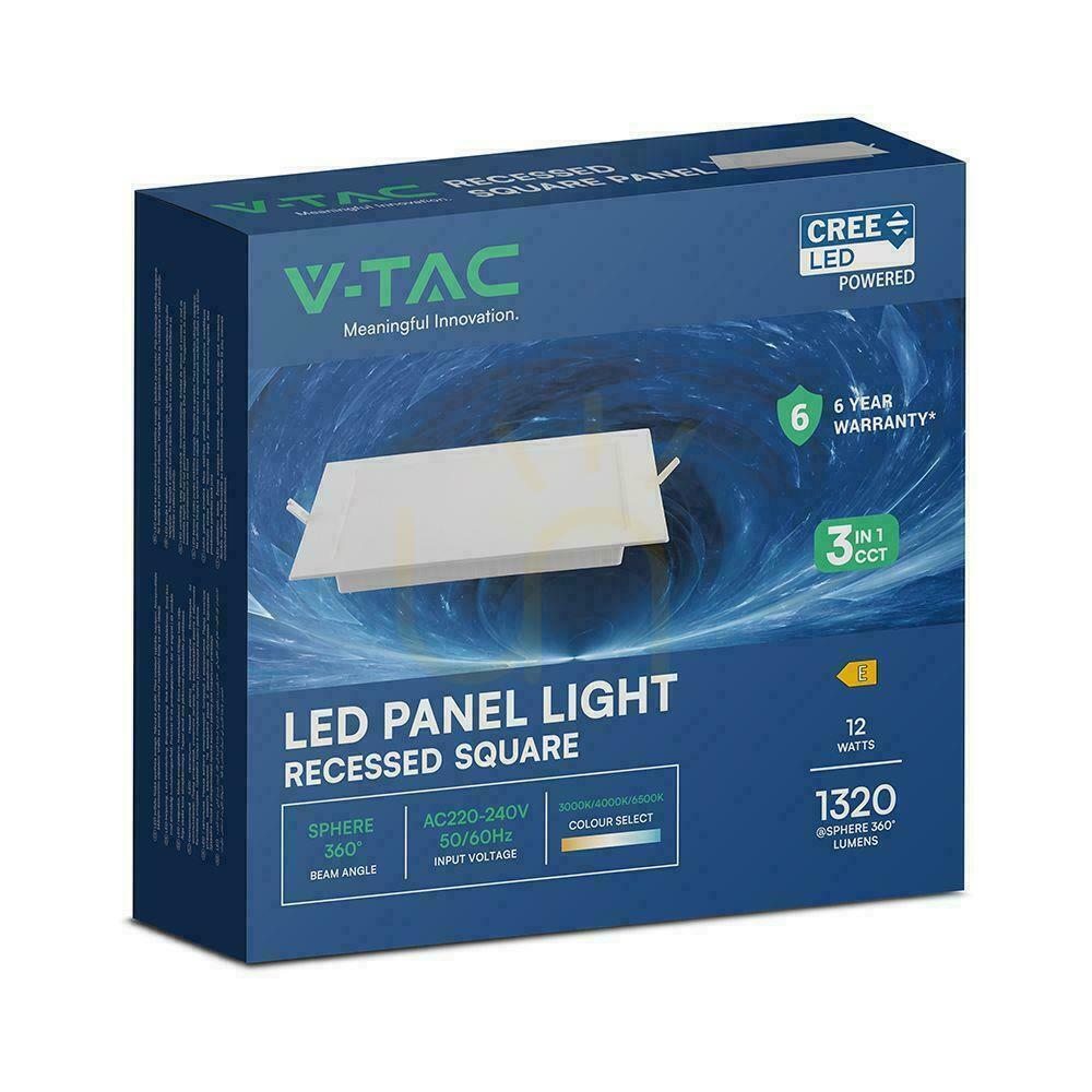Kontrola V-TAC zapuštěné stropní svítidlo 12W LED CREE CHIP square 170x170mm VT-61012CCT 1320lm 6 let záruka V-TAC zapuštěné stropní svítidlo 12W LED CREE CHIP square 170x170mm VT-61012CCT 1320lm 6 let záruka