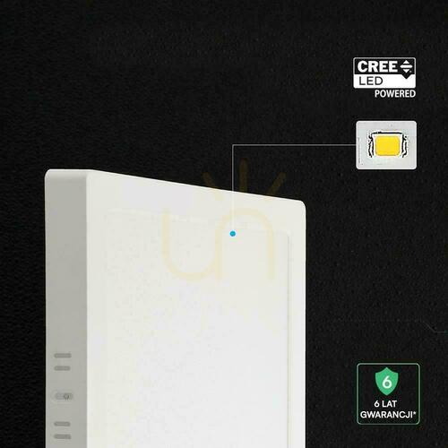 Kontrola Panel pro povrchovou montáž stropního osvětlení V-TAC 24W LED CREE CHIP square 285x285mm VT-60024CCT 2640lm 6 let záruka