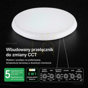 Stropní svítidlo V-TAC 40W LED CREE CHIP se snímačem pohybu a ovládáním barev 5v1 IP65 VT-8179 4400lm 6 let záruka 2 Stropní svítidlo V-TAC 40W LED CREE CHIP se snímačem pohybu a ovládáním barev 5v1 IP65 VT-8179 4400lm 6 let záruka small 2