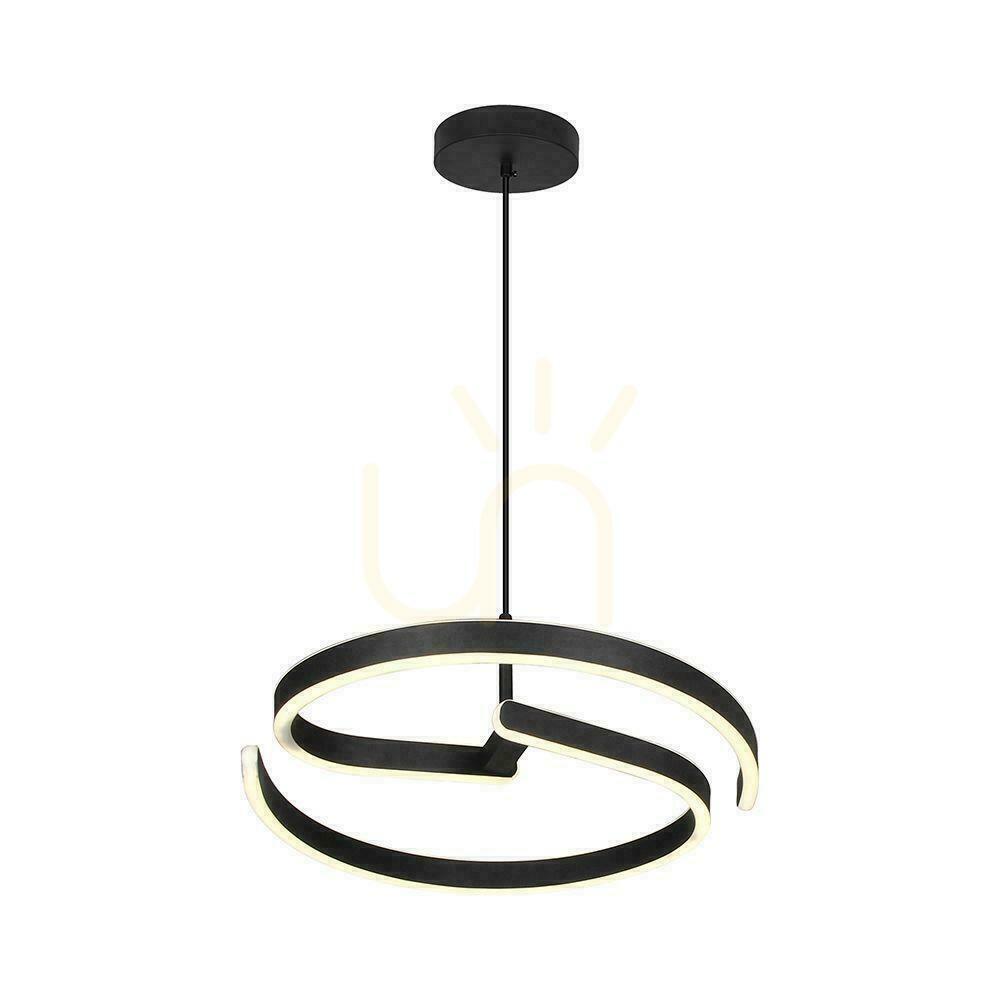 Kontrola Závěsné svítidlo V-TAC 25W LED spirála fi40cm černé VT-84045 4000K 3250lm Závěsné svítidlo V-TAC 25W LED spirála fi40cm černé VT-84045 4000K 3250lm