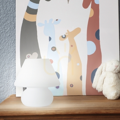 Kontrola Stolní lampa Ideallux PRATO TL1 SMALL bílá skleněná 074726