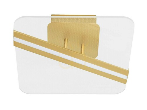 Kontrola Stropní svítidlo CHIA Luces Exclusivas LE41377, LED 21 W 3000 K, zlatá lišta na akrylu, 32 × 32 cm