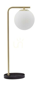 Stolní lampa RIOJA Luces Exclusivas zlatá s kulovým stínidlem a mramorovou základnou E14 LE41774 small 0