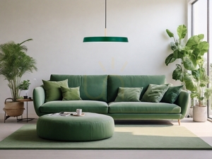 Závěsné svítidlo Luces Exclusivas CORUNA LE41975 zelené matné LED 41 W 2693 lm 3000 K Ø50 cm small 1