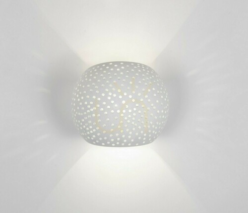 Kontrola Nástěnné svítidlo Luces Exclusivas Comodoro G9 bílé sádrové 15 cm LE61482