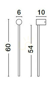 Černé nástěnné LED svítidlo TUNJA Luces Exclusivas LE42604 60 cm small 1