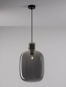 Závěsné svítidlo Luces Exclusivas PADRE LE42628, černé, kouřové sklo, E27, Ø30 cm small 1