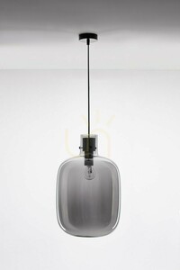 Závěsné svítidlo Luces Exclusivas PADRE LE42628, černé, kouřové sklo, E27, Ø30 cm small 2