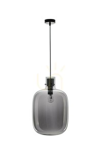 Závěsné svítidlo Luces Exclusivas PADRE LE42628, černé, kouřové sklo, E27, Ø30 cm small 0