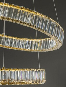 Závěsné LED svítidlo BAUTA Luces Exclusivas LE42676 – zlaté, křišťálové, Ø60 cm small 1