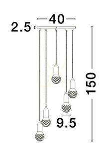 Závěsné svítidlo BANI Luces Exclusivas LE42711 5 Závěsné svítidlo BANI Luces Exclusivas LE42711 small 5