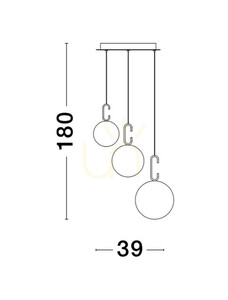 Závěsné svítidlo YARA od Luces Exclusivas LE42758 2 Závěsné svítidlo YARA od Luces Exclusivas LE42758 small 2