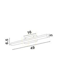 Černé nástěnné LED svítidlo OCOTLAN Luces Exclusivas LE42872, 49 cm, 3000 K small 2