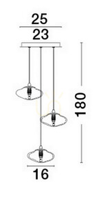 Závěsné svítidlo Luces Exclusivas NAYARIT LE42900, zlaté, 3×G9 small 2