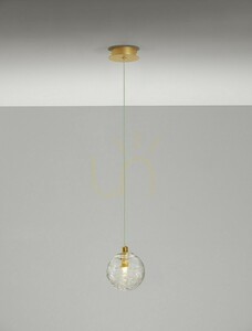 Závěsné svítidlo Luces Exclusivas CABRAL LE42906, zlaté, skleněná koule 12 cm, 1×G9 small 1