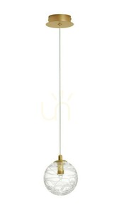 Závěsné svítidlo Luces Exclusivas CABRAL LE42906, zlaté, skleněná koule 12 cm, 1×G9 small 0