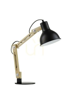Stolní lampa Luces Exclusivas TABASCO LE42944, černá s dřevěným ramenem small 0