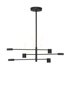 LED lustr Luces Exclusivas ABEL LE43204 černý 6 světelných bodů 100 cm 3000 K small 0