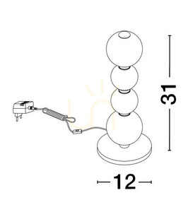 Stolní lampa ADAN Luces Exclusivas LE43216 small 1