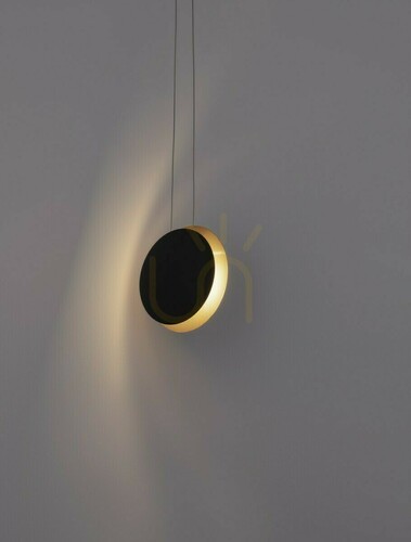 Kontrola LED závěsné svítidlo Luces Exclusivas BACA LE43230, černé se zlatým detailem, 20 cm