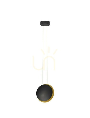 Kontrola LED závěsné svítidlo Luces Exclusivas BACA LE43230, černé se zlatým detailem, 20 cm