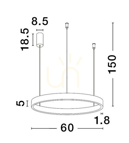 Kontrola Závěsné svítidlo BARI od Luces Exclusivas LE43249