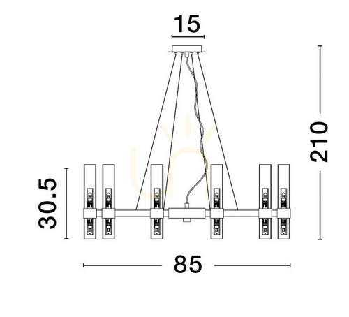 Kontrola ACUNA Luces Exclusivas Závěsné svítidlo LE43346