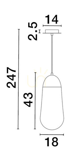 Kontrola Závěsné svítidlo BADEN od Luces Exclusivas LE43374
