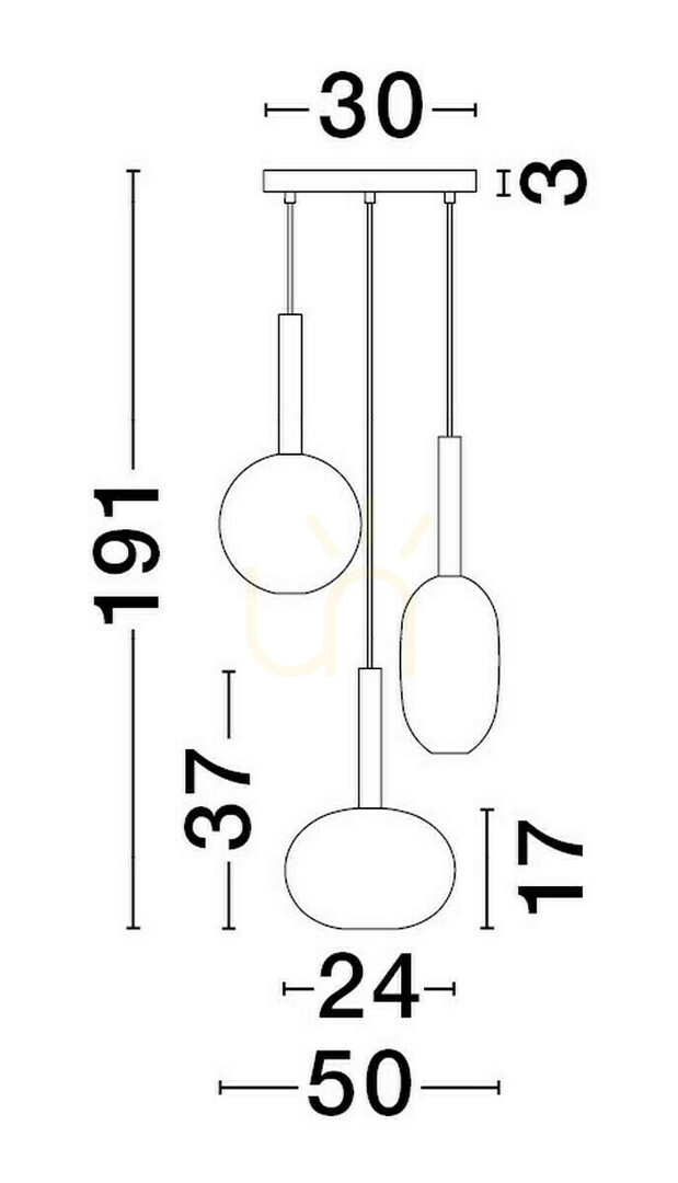 Pohled Závěsné svítidlo BAJOS Luces Exclusivas LE43394 Závěsné svítidlo BAJOS Luces Exclusivas LE43394