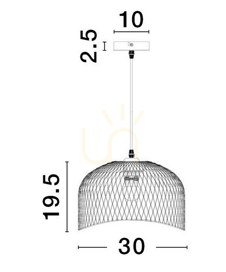 Pohled Závěsné svítidlo BAQUE Luces Exclusivas LE43431 Závěsné svítidlo BAQUE Luces Exclusivas LE43431