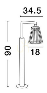 Venkovní sloupek ACEVES Luces Exclusivas LE73513 IP65 90 cm small 1