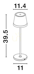Přenosná venkovní stolní lampa ADOBES Luces Exclusivas černá LED 2 W LE73541 small 3