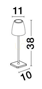 Přenosná akumulátorová lampa Luces Exclusivas AGUITA LE73555 rezavě hnědá LED 2 W USB IP54 38 cm small 1
