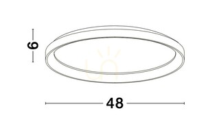Černé LED stropní svítidlo Luces Exclusivas ROTA LE43523 40 W 48 cm small 3