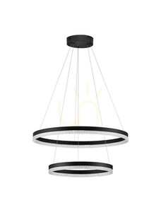 Závěsné svítidlo ACACIO 2 kruhy černé 60 cm od Luces Exclusivas LE43561 small 0