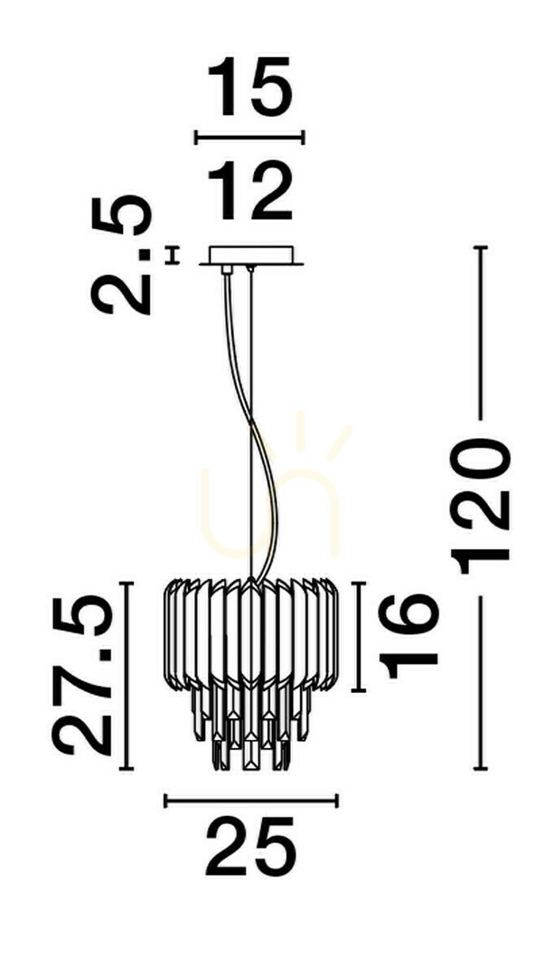 Pohled ACATEN Luces Exclusivas závěsné svítidlo LE43569 ACATEN Luces Exclusivas závěsné svítidlo LE43569