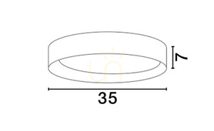 LED stropní svítidlo ROSITA Luces Exclusivas LE43583 bílé 35 cm 3000 K small 3